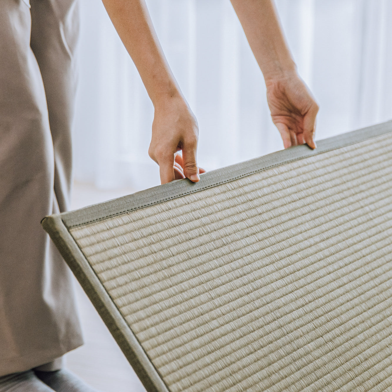 四つ折り畳マットレス (グリーン)