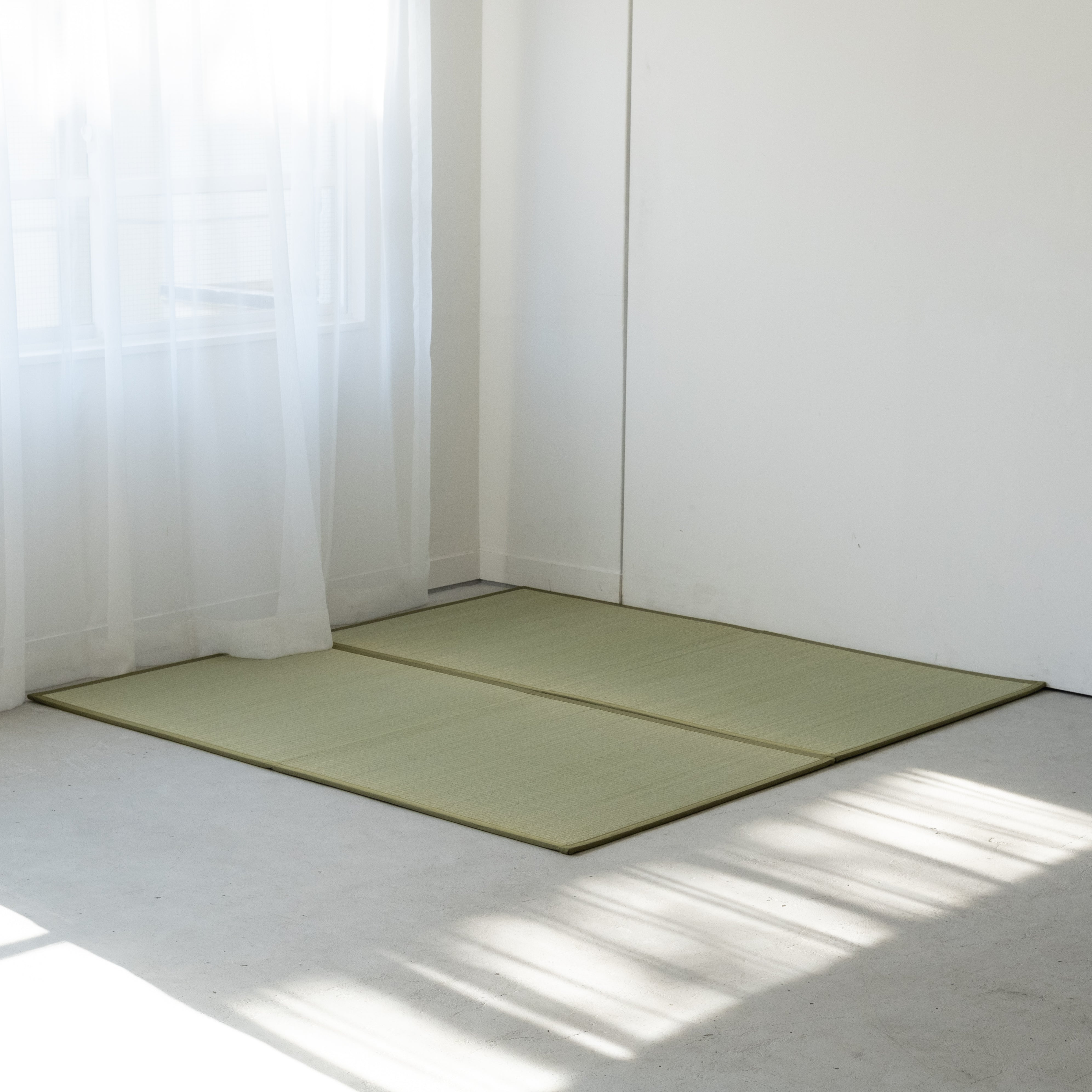 OSHIMAYA | Igusa 4-Layer Tatami Mat [Ao/Kusa] Natural, Foldable