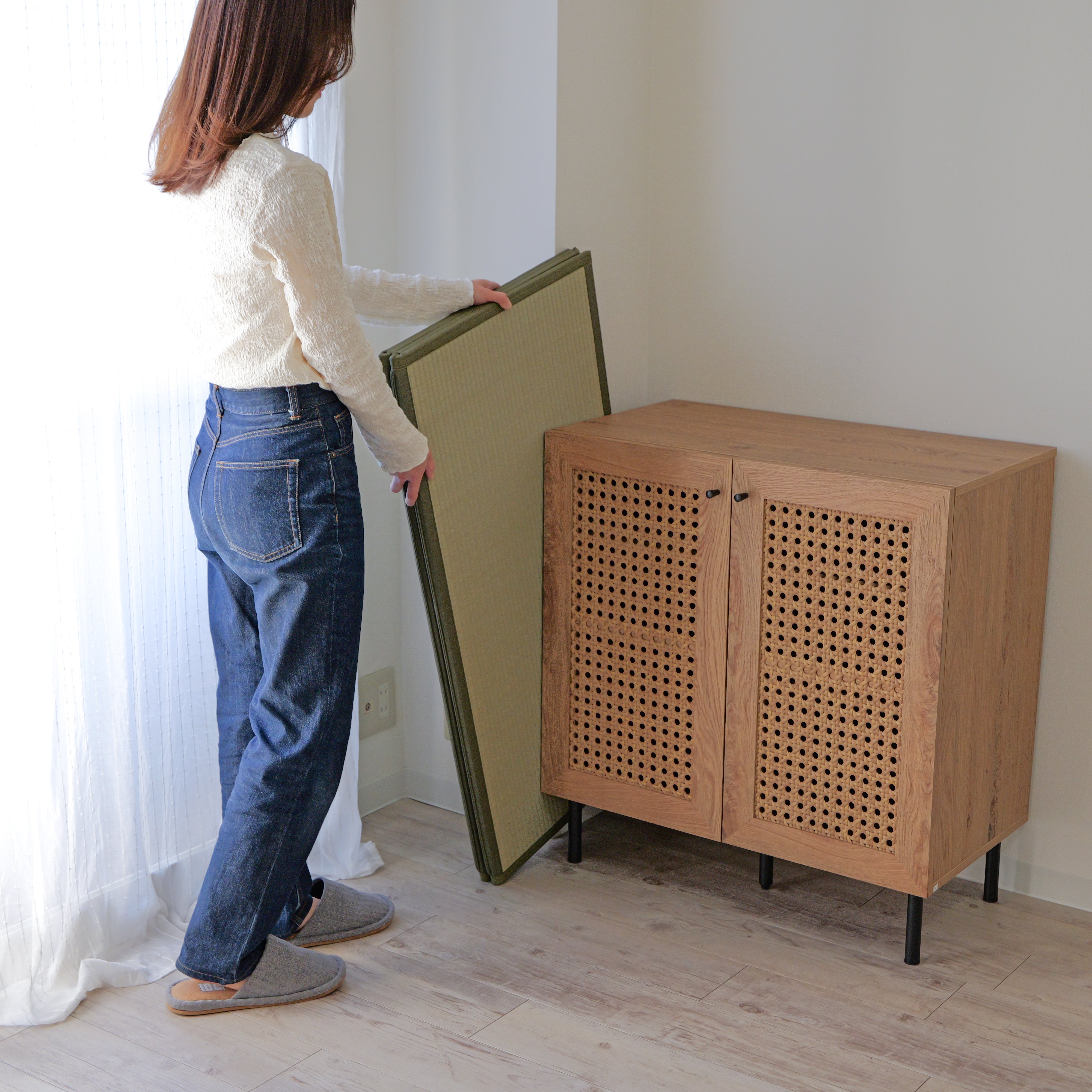 Foldable mattress (Beige)
