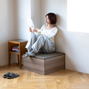 Tatami Storage Stool – Low Type (Gray)