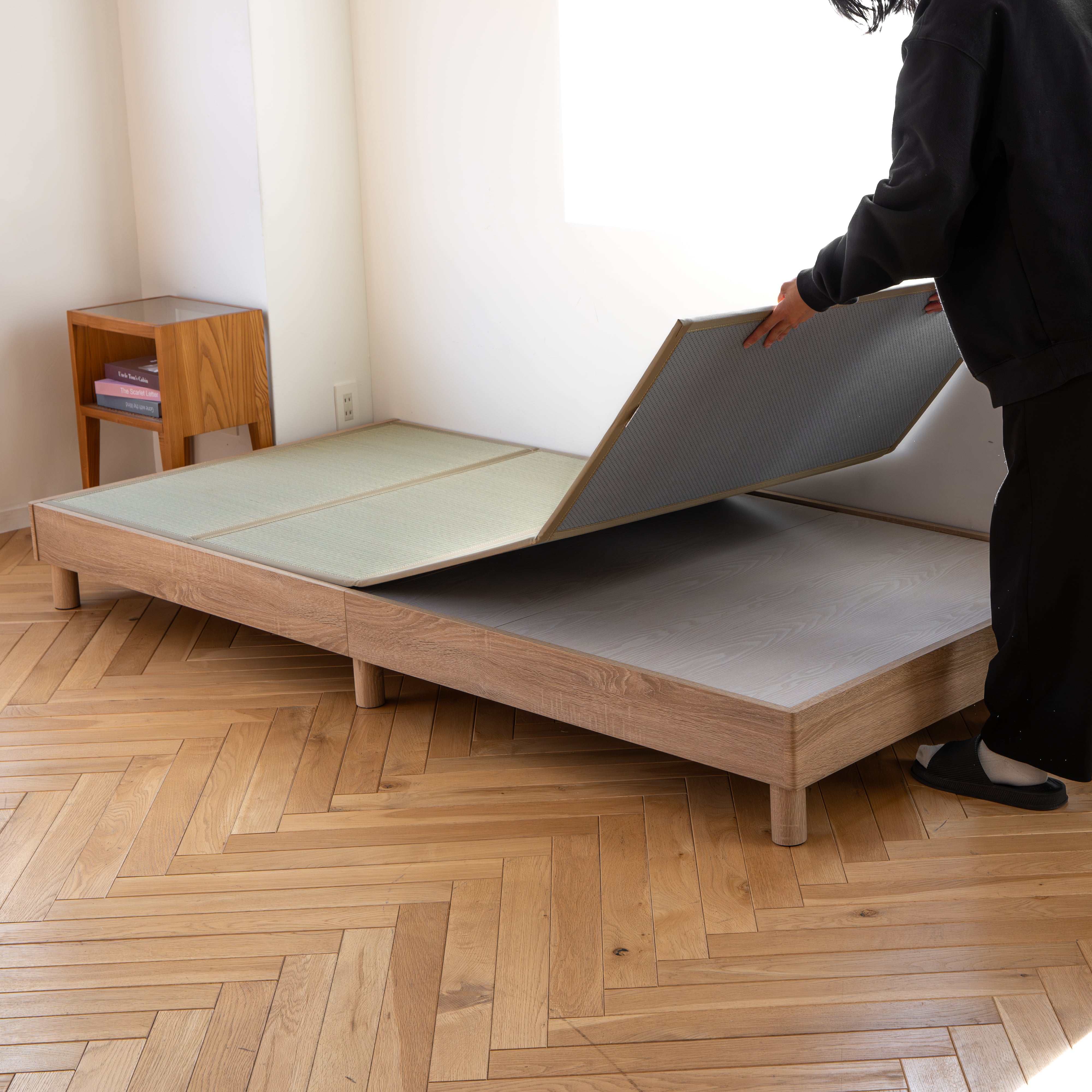 ◇IKEA◇ワイドダブルサイズ◇ベッド◇大阪兵庫京都奈良滋賀和歌山◇ 大島屋｜畳ベッド ロータイプ (ナチュラル) 和モダン – oshimaya