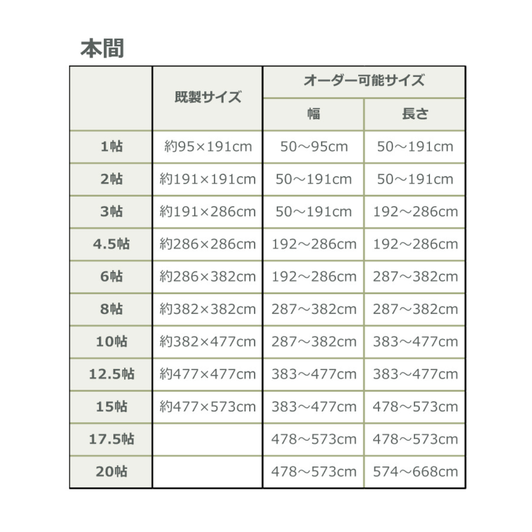 オーダー上敷き (本間)